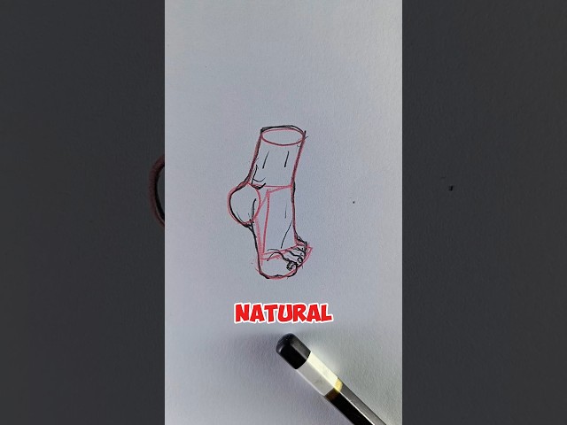 Quick & Easy Foot Drawing Techniques for Beginners! #art #foryou #drawing #shorts #awesome  #sketch