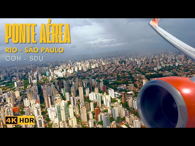 🇧🇷 Flying Over Brazil: CGH to SDU | Before the Storm hits (4K-HDR)