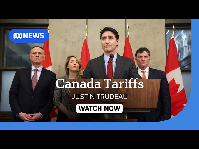 IN FULL: Justin Trudeau responds to Trump's announcement of tariffs on Canada | ABC NEWS