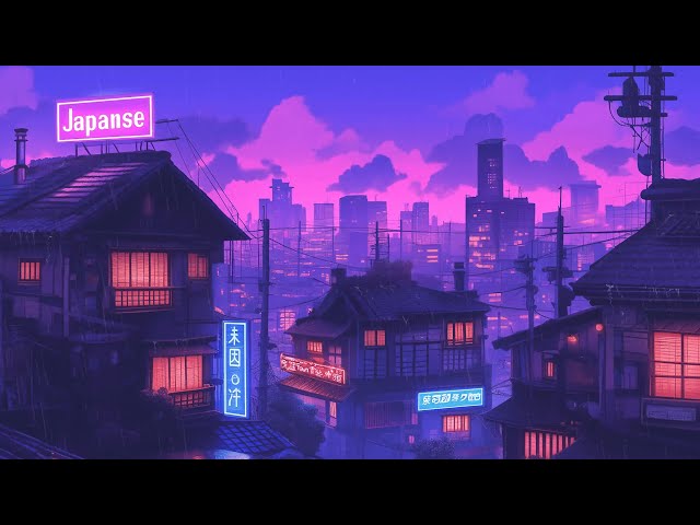 1980s & 90s Lofi Hip Hop Beats 🎍 Retro Vibes & Nostalgic Japanese Town Ambience 🌆 Lofi Rain Playlist