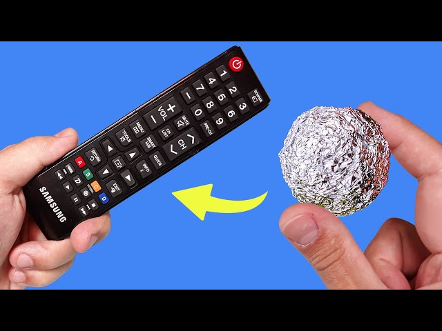 Just Put Aluminum Foil On The Remote Control And You'll Be Amazed! How To Fix Any TV Remote Control!