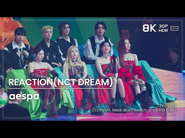 231202 에스파 리액션 aespa MMA REACTION (NCT DREAM) 직캠 FANCAM @MMA2023 8K30P HDR