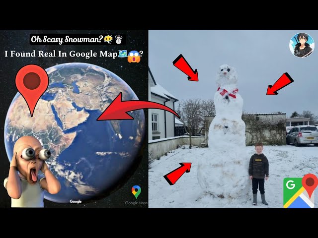 ☃️😳Oh A Strange Snowman Found In Google Map🗺️? #trending #viralvideo #map #datadefender4u