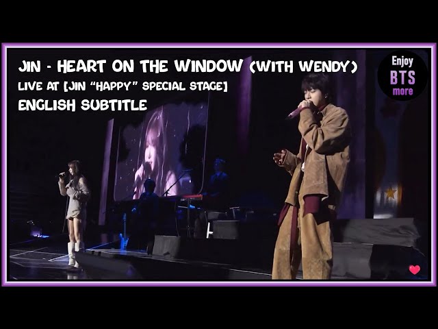 Jin of BTS -  Heart on the Window with Wendy live at [Jin “Happy” Special Stage] 2024 [ENG SUB] [HD]