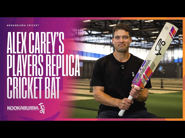 Alex Carey shows off his Players Replica bat | Kookaburra Cricket