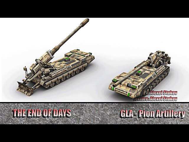 GLA Artillery vs USA (MOD THE END OF DAYS) C&C Generals Zero Hour