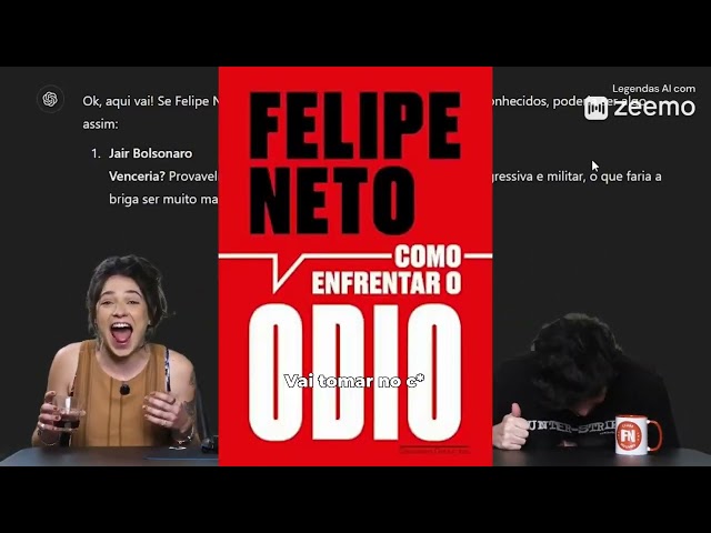 FELIPE NETO FALA PALAVRÃO NO VÍDEO FALANDO COM O CHAT GPT E EU POSSO PROVAR