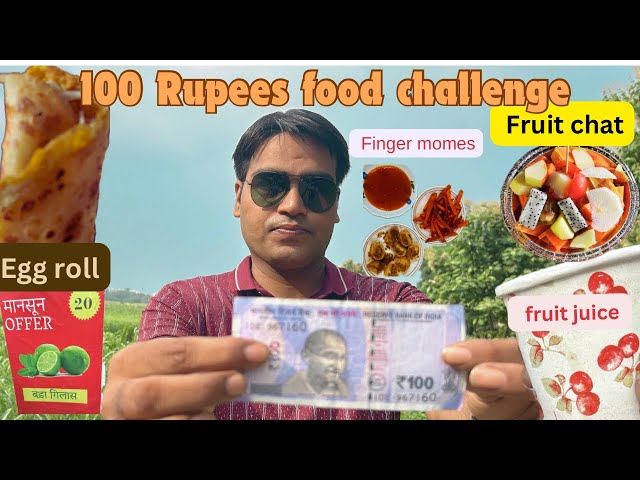 Live on Rs 100 for 24 hours challenge //Kanpur food challenge