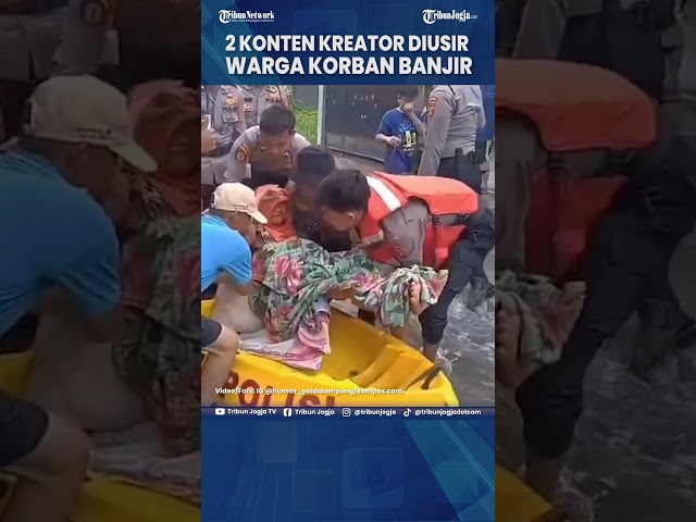 2 Konten Kreator Diusir Warga Korban Banjir