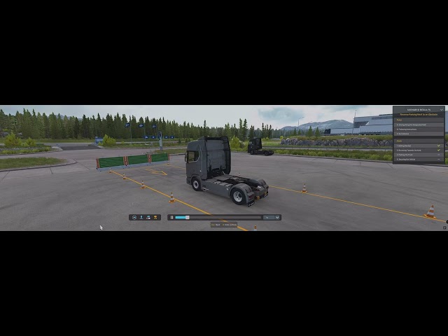 Euro Truck Simulator 2 (Reverse Parking Next to an Obstacle) #logitechg29 #ets2 #ets2mods