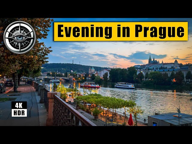 Prague's Evening Walking Tour of Old Town 🇨🇿 Czech Republic 4K HDR ASMR