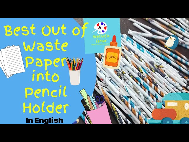 DIY Pencil Stand ✏️ | Out of waste paper | In Tamil