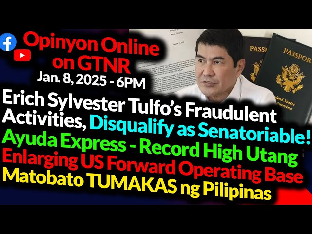 DISQUALIFY TULFO | Ayuda Nation, Lubog Sa Utang | Repeal EPIRA | GTNR Ka Mentong and Ka Ado