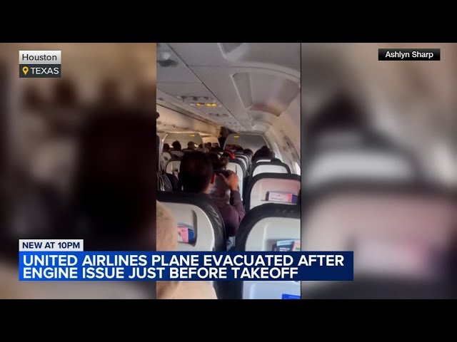 United Airlines flight from Houston to New York evacuated after engine issue reported