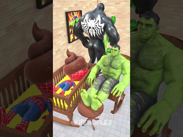 And Venom Arrived But Hulk Didn't Even Notice  #funnyanimation #shorts