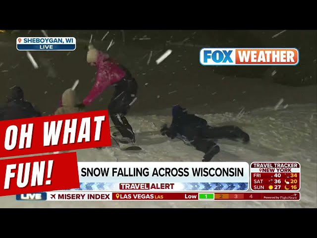 Wisconsin Snow Brings Out The Sledders