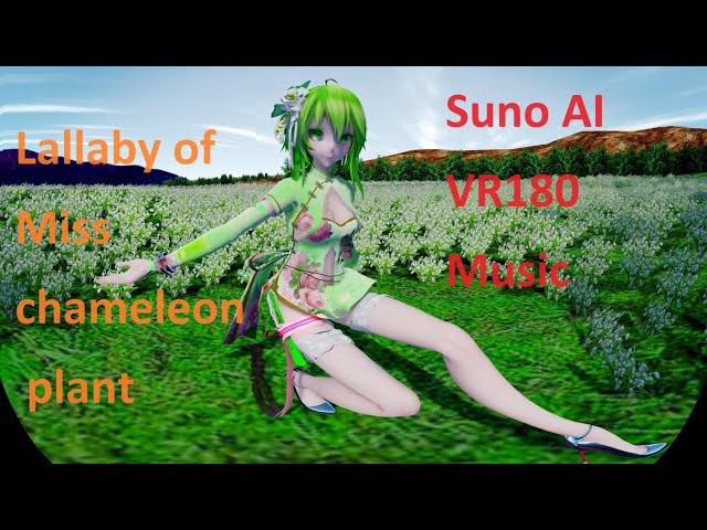 VR180 MMD Suno AI [Lallaby of Miss chameleon plant] Gumi