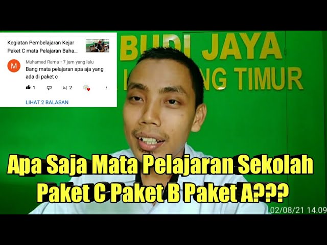 Apa Saja Mata Pelajaran Sekolah Paket C Paket B Paket A ???