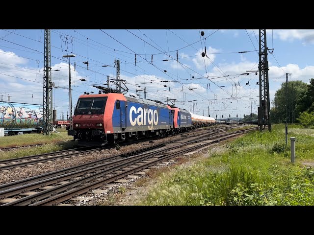 Allemagne compilation vidéos trains de marchandises à Karlsruhe