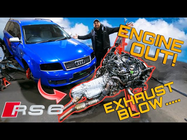 Engine OUT! C5 RS6 With a Blowing Manifold....