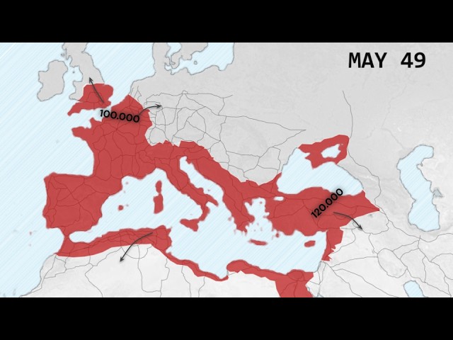 Roman Empire Every Year with Army Sizes