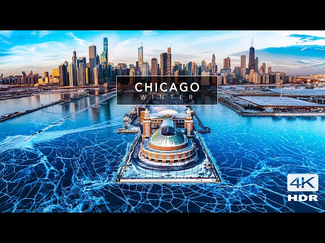 EPIC Chicago 4K HDR  - Cinematic Relaxation film with calm music