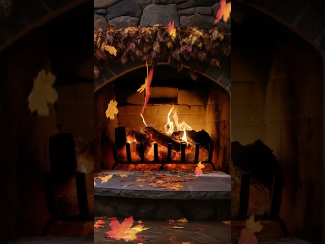 Autumn Ambience with Crackling Fire Sounds & Howling Wind Sounds