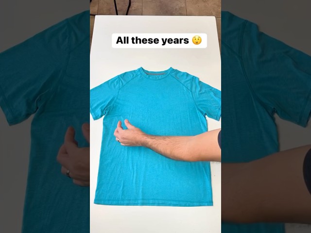 Easy way to fold a shirt #shirt #shirts #clothes #folding #organization #tee