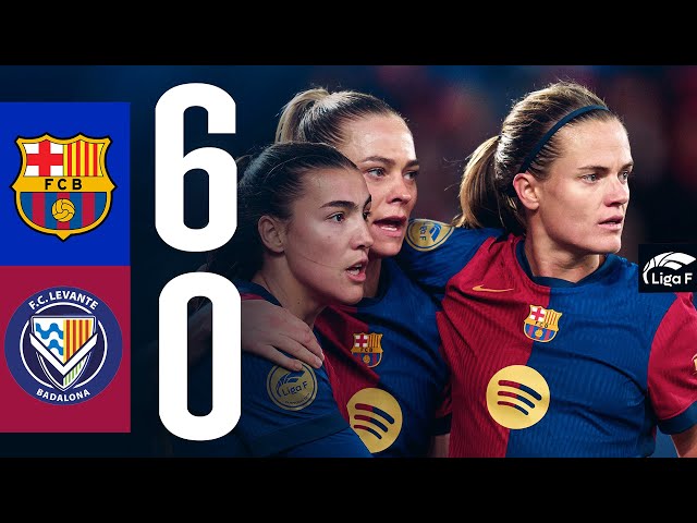 LIGA F | FC BARCELONA 6 vs 0 LEVANTE BADALONA 🔵🔴