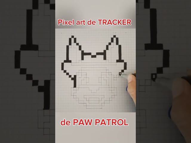 Como dibujar a TRACKER de PAW PATROL en pixel art Tutorial#como#dibujar#pixelart#drawing#arttutorial