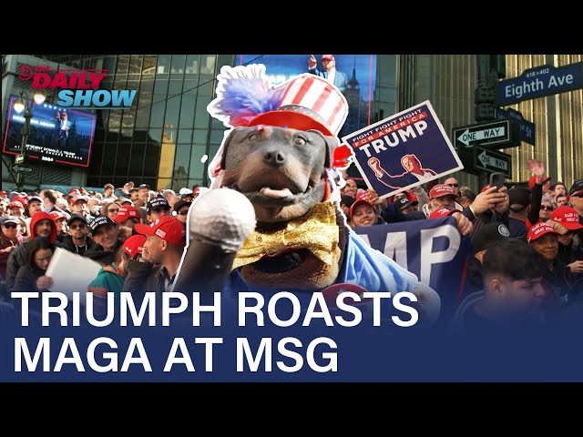 Triumph the Insult Comic Dog Roasts Trump Supporters At His MSG Rally | The Daily Show