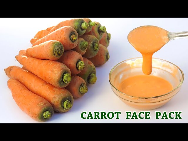 CARROT FACE PACK FOR GLOWING SKIN, PIGMENTATION | DIY RAW GAJAR CARROT JUICE FACE MASK FOR WRINKLES