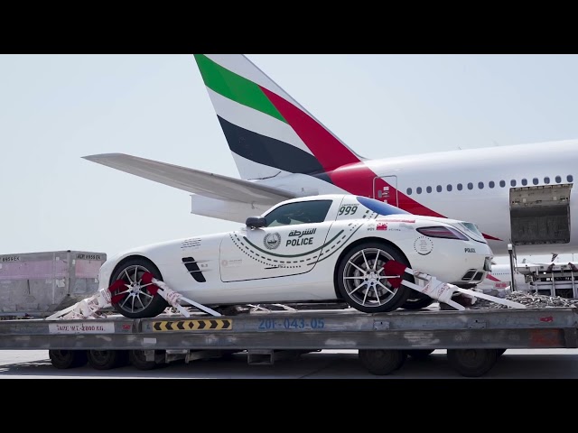 Dubai Police's Mercedes-Benz SLS flies Emirates SkyCargo