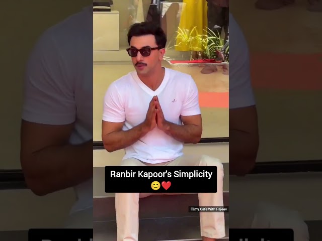 Ranbir Kapoor_s Simplicity 🥺❤️#filmycafewithrajeevranbirkapoor  #bollywood #entertainment