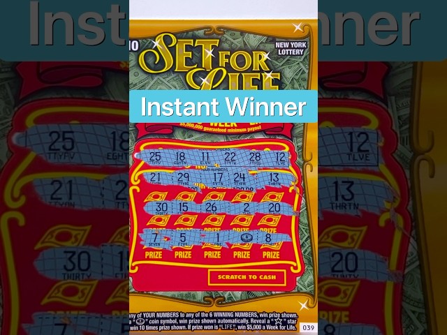 Big INSTANT WINNER! #newyorklottery #scratchofftickets #profit #setforlife #money #shorts