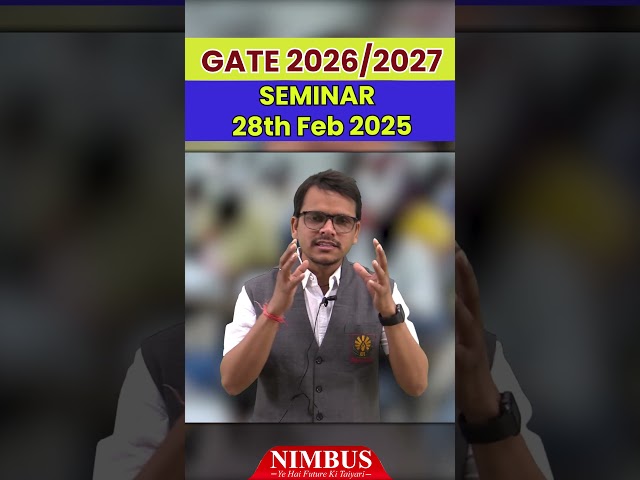 Strategy for GATE 2026 ?? How To Start GATE 2026 / 2027 Preparation  #nimbus #gate2026 #ytshorts