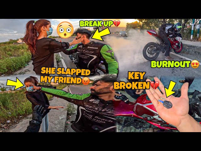 She Slapped my Friend😨 BreakUp💔 Old Ktm Rc390 Modification😍 Start Kawa h2r