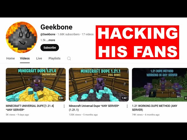 This Minecraft YouTuber is hacking his fans