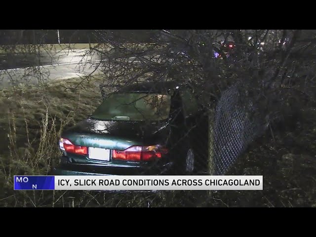 'An ice skating rink': Icy sidewalks, roads create treacherous conditions around Chicagoland