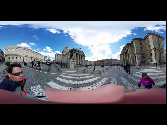 Walking to the Pantheon in Paris, France with 360 camera video!