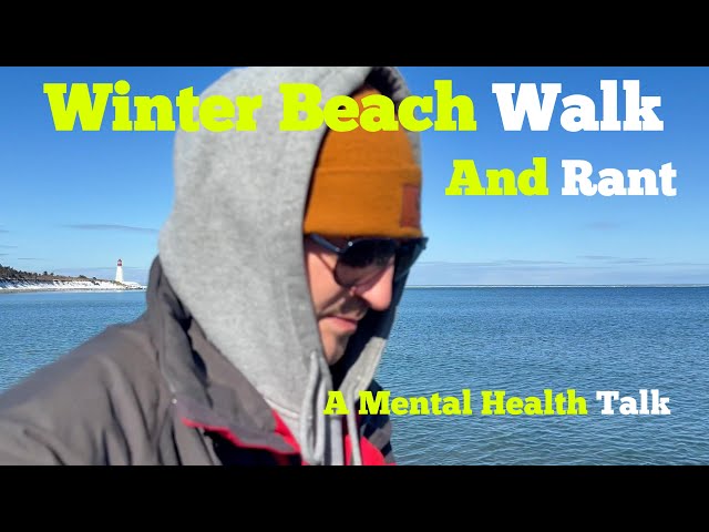 WINTER BEACH WALK AND RANT, BEAUTIFUL CANADIAN COASTLINE , NOVA SCOTIA , CAPE BRETON, CANADA