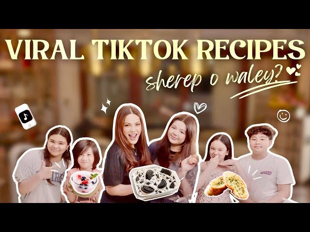 TRYING ‘VIRAL TIKTOK RECIPES’ W/ MY SIS! 😍 (Hwachae, Frozen Oreo Cake, Garlic Bread) | KC CONCEPCION