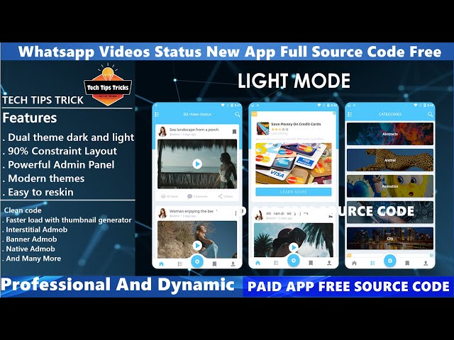 Best Professional WhatsApp Status Video App - Full Source Code Free - 2025