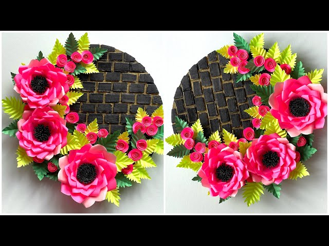 Beautiful Paper Flower Wall Hanging 💖🌺💖|| DIY Wall Decoration Ideas || Paper Wallmate Ideas