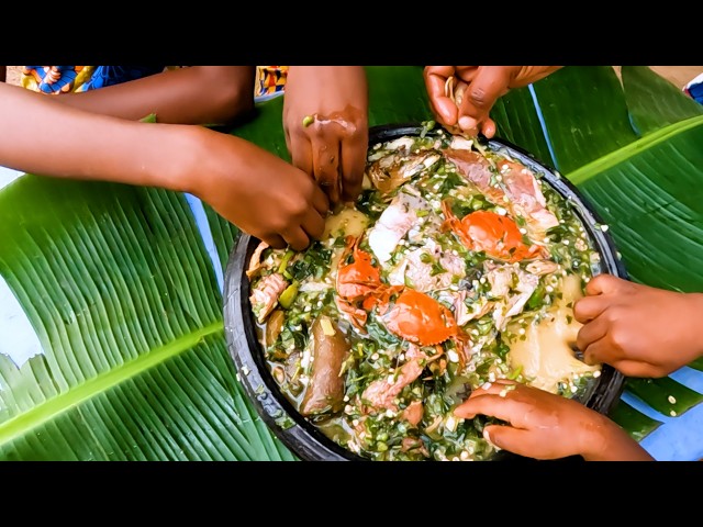 HOW TO MAKE THE BEST OILESS OKRA / OKRO SOUP WITH KOKONTE SPECIAL #food #cooking #village