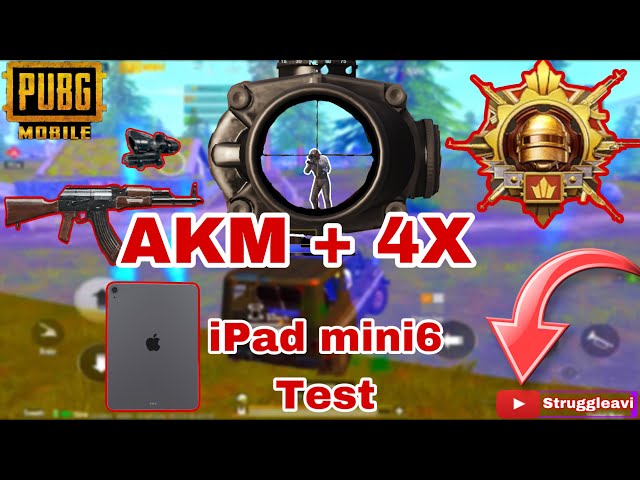 AkM + 4x🔥| best fight in livik map | pubg mobile| iPad Mini6 gameplay 😎|