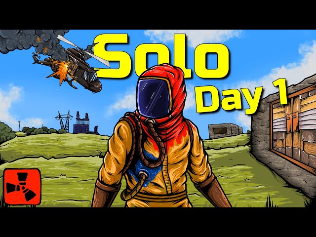 Surviving Rust - Day 1 Solo Gameplay as a Beginner!