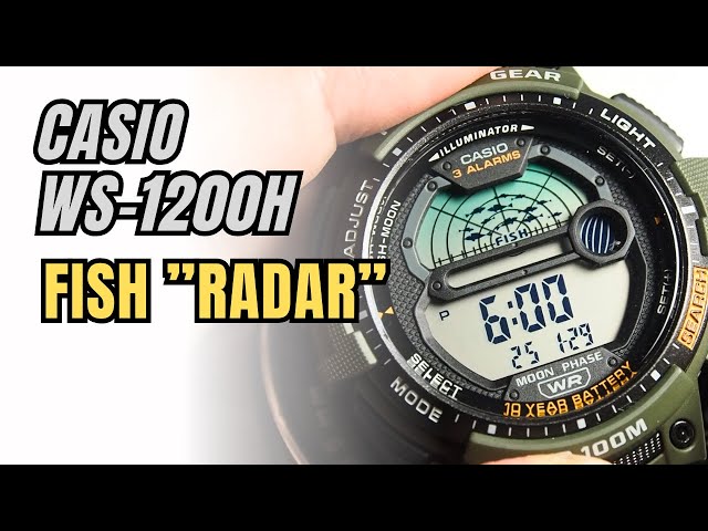 Casio WS-1200 Review: The Fishing Gear / Timer with with Fish "Radar"