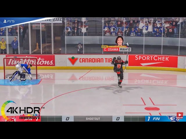 Women's Hockey! 2022 Beijing Winter Olympics! OT Shootout! Japan vs Finland NHL 22 PS5 Gameplay