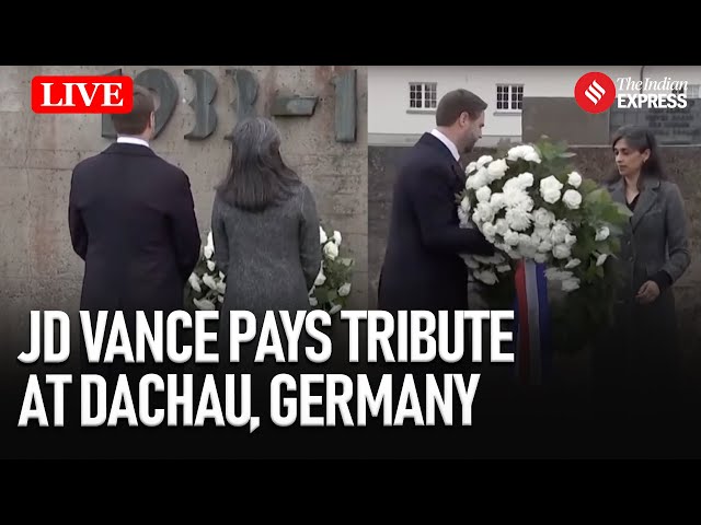 US VP JD Vance lays a wreath at Dachau concentration camp ahead of the Munich Security Conference